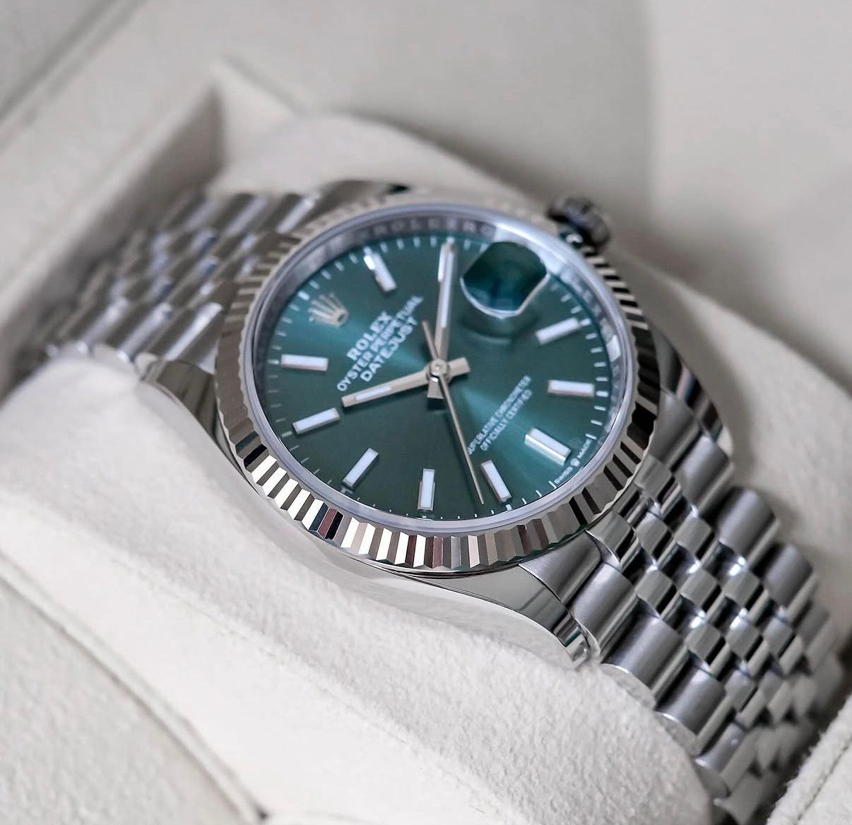 Rolex Datejust 36mm Mint Green Dial